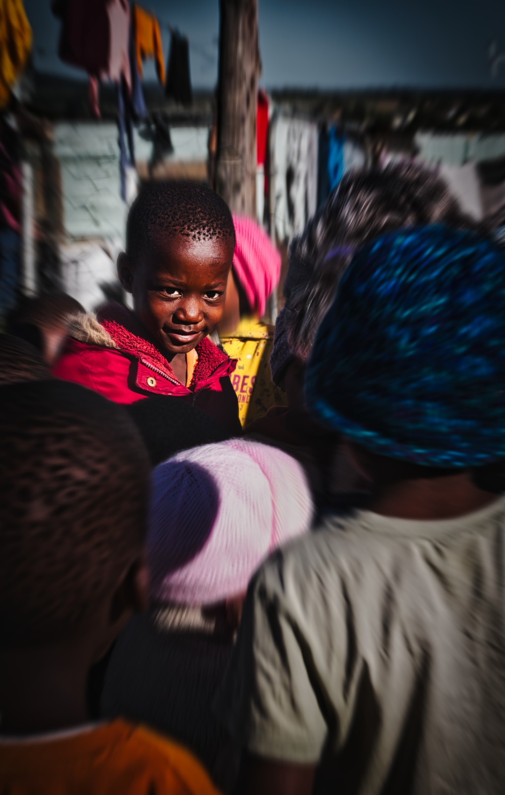 Child in a crowd on route day