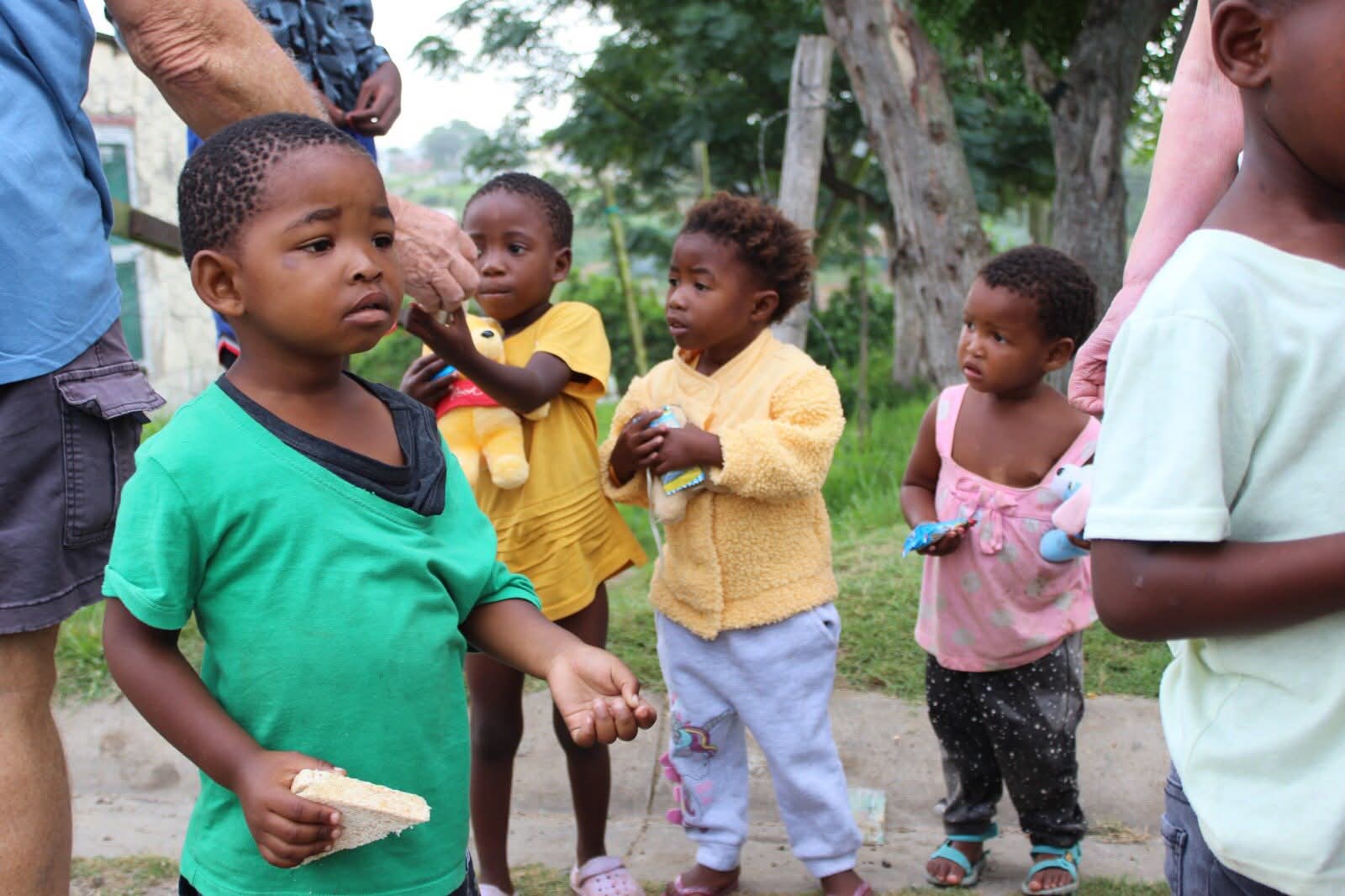 Children receiving care on the route