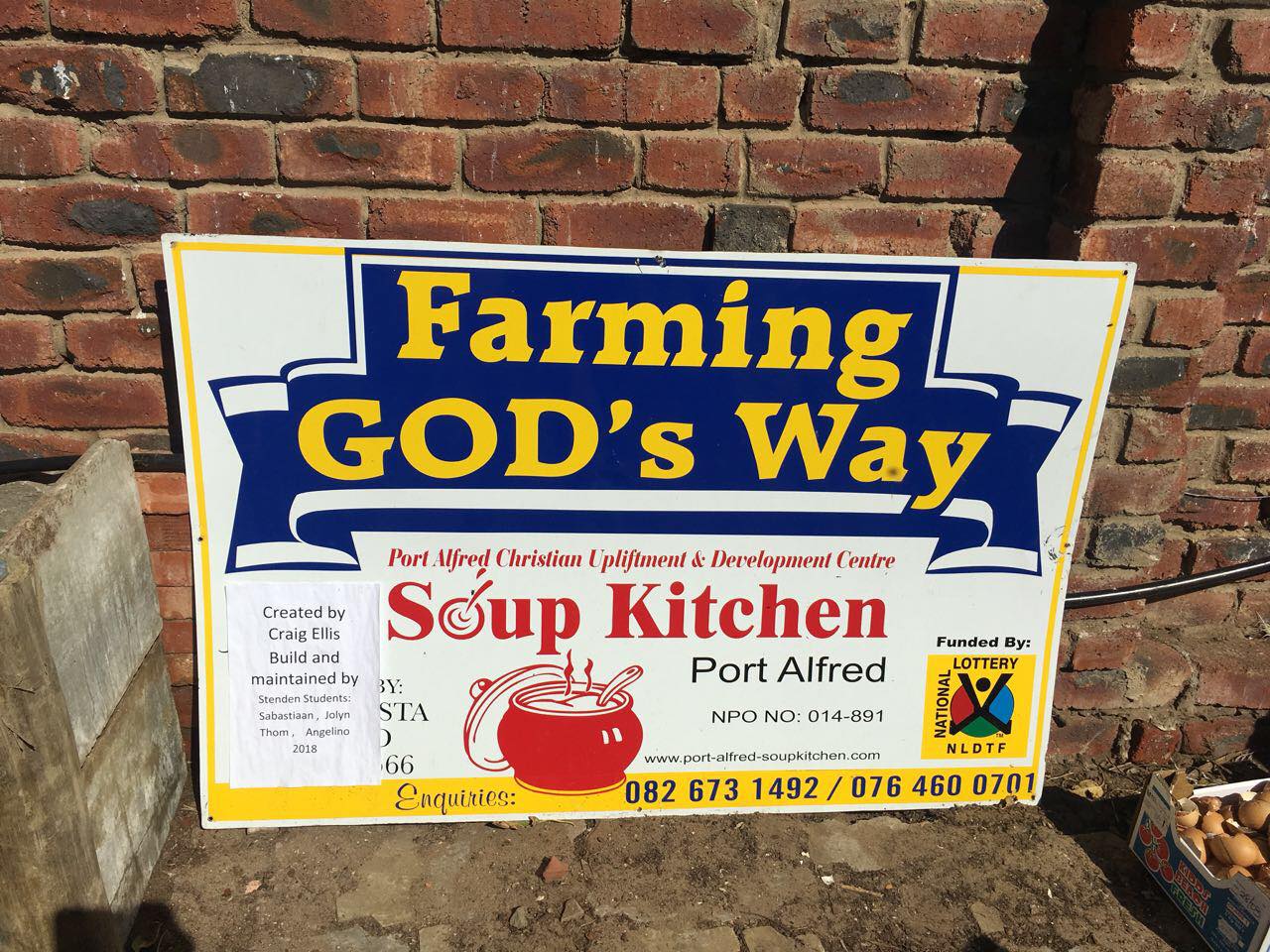 Farming God's Way sign