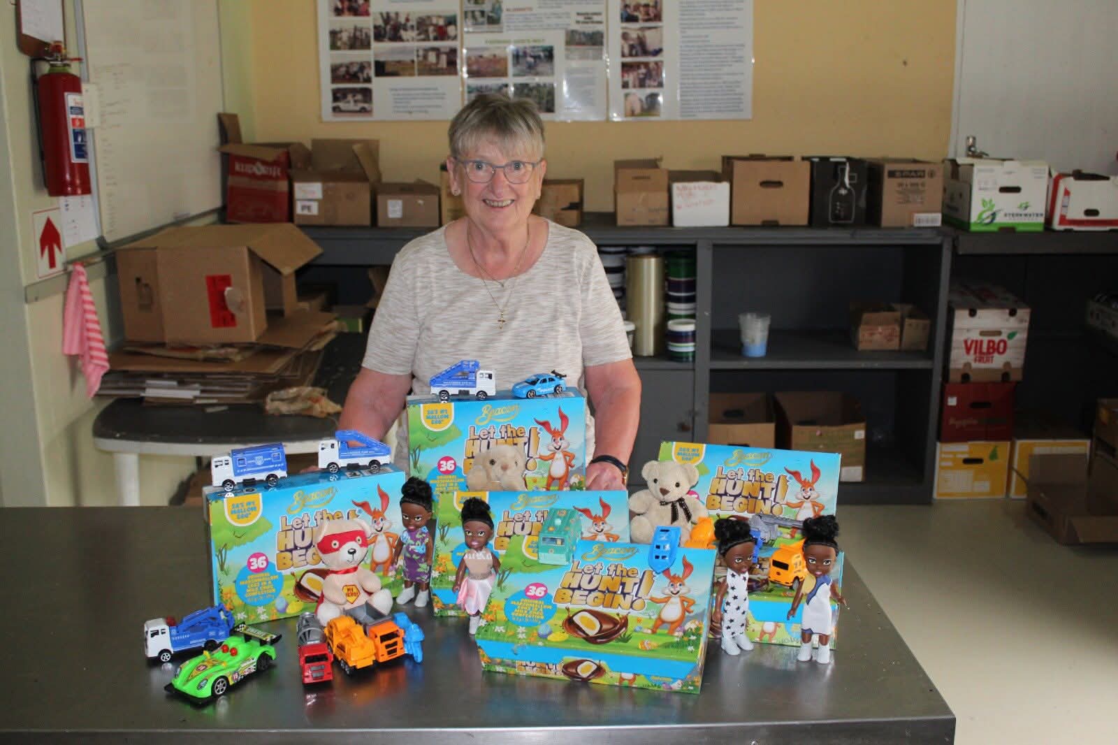 Toy donations at the kitchen