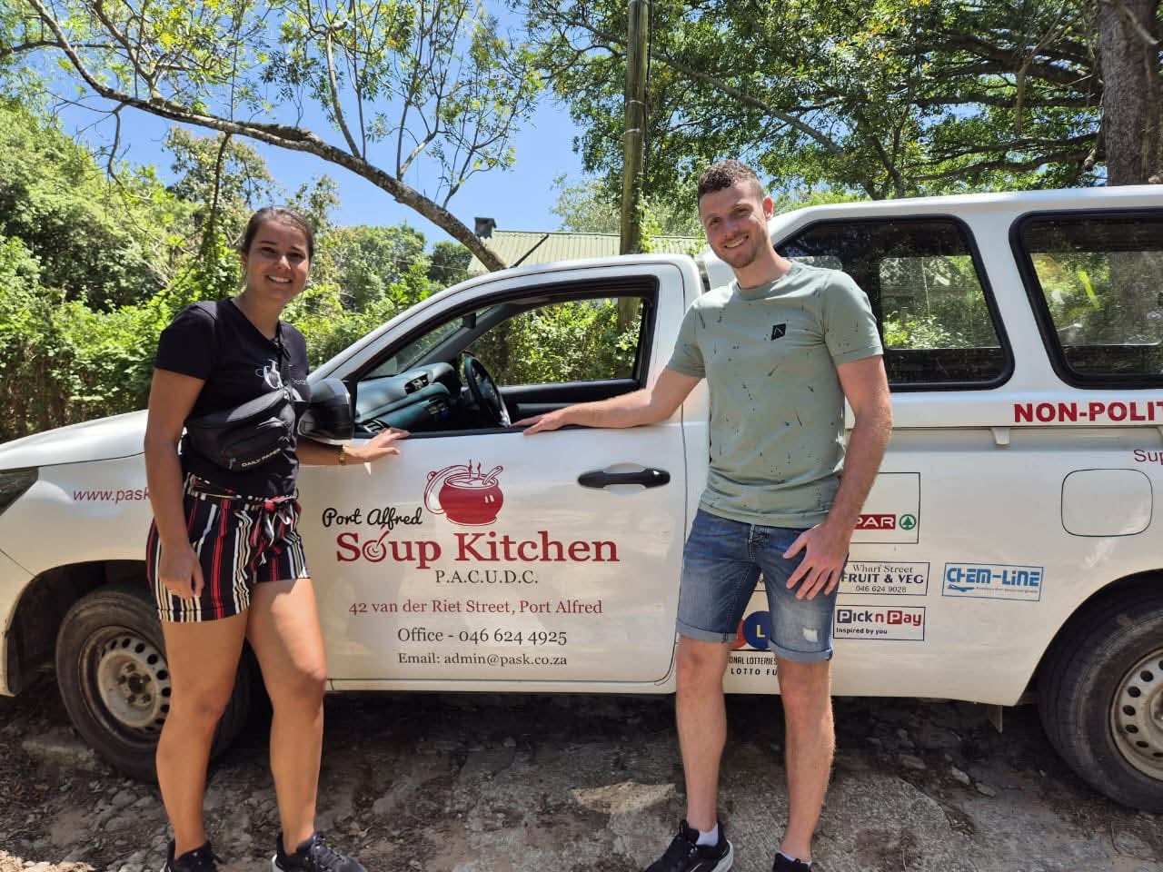 Volunteers at the PASK vehicle